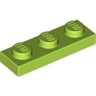 Lego destička 1x3, limetková (4122440, 4210210, 4271564, 4534664)